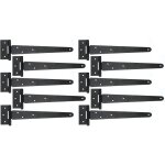 Penture anglaise noire ? 294 x 46 mm avec charnire 90 x 40 mm ? goupille rivete pour fixation solide ...