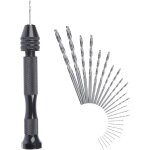 Perceuse � main kit de perceuse � main r�glable kit de 25 mini - forets pour mod�les en noyer, ambre ...