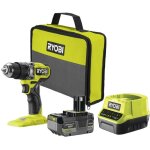 Ryobi - perceuse  percussion brushless 60nm rpd18c1 18v one + hp avec batterie 4ah, chargeur et sac