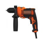 Perceuse a percussion filaire - black + decker - beh710 - qs - 710w - poign�e lat�rale - 4 forets de ...