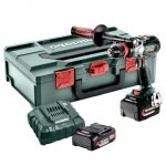 [jamais utilise] perceuse  percussion metabo 18v li - ion (1x 5. 2ah + 1x 2ah) li - power + coffret ...