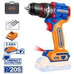 Perceuse � percussion sans fil wadfow 62 nm, 2 batteries 2 ah, moteur sans balais, 2 vitesses
