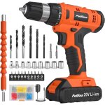 Perceuse sans fil pulituo 20 v, ensembles de forets puissants, couple 30 n, r�glage de couple 21 + 1, ...