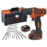 Perceuse - visseuse 10, 8v 1, 5ah ? compacte et l�g�re ? 40 accessoires ? black + decker bdcdd121bka