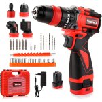 Perceuse / visseuse 18 v brushless multifonctionnel kit sans fil teeno , syst�me multi - t�tes, avec ...