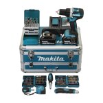 Perceuse visseuse makita ddf484rtx6 18 v - 5 ah -  13 mm + coffret 96 accessoires + 2 batteries lxt ...