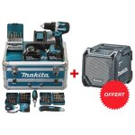 Perceuse visseuse makita lxt ddf484rtx6 avec accessoires + enceinte dmr202b