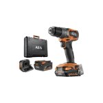 Aeg - perceuse - visseuse � percussion 18v brushless - batteries 4, 0ah et 2. 0ah - chargeur - bsb18sbl2 ...