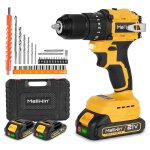 Perceuse visseuse � percussion sans fil brushless 21v, 50 n. m , perceuse � double vitesse avec mandrin ...