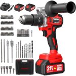 Perceuse visseuse sans fil 21v pour batterie makita 2 batteries 4. 0ah teeno, 130nm max brushless visseuse ...