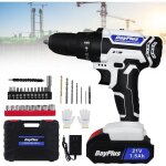 Perceuse visseuse sans fil 21v, visseuse devisseuse sans fil avec 2 batteries, 45nm perceuse lectrique, ...