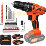 Perceuse visseuse sans fil, 21v visseuse devisseuse avec 2 batteries, 45nm perceuse percussion, 25 + ...