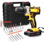 Perceuse visseuse sans fil 21v, visseuse devisseuse sans fil avec batterie 1. 2ah, , 2 vitesses, led, ...