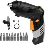 Perceuse visseuse sans fil 3. 5nm, visseuse devisseuse 1300mah 3. 6v + 10 forets, 2 sens rotation + lampe ...