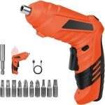 Perceuse visseuse sans fil 3. 5nm, visseuse devisseuse 1300mah 3. 6v + 11 forets, 2 sens rotation + lampe ...