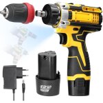 Perceuse visseuse sans fil, accessoires 12v perceuse sans fil avec lumi�re led 2 batteries 1300mah, 2 ...