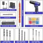 Perceuse - visseuse sans fil fadakwalt 12 v, mandrin sans cl� 3 / 8 po, kit de tournevis �lectrique, ...
