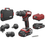 Perceuse - visseuse sans fil skil 20v 3066 hc + 4 mandrins (2x2, 0 ah avec coffret)