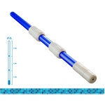 Perche t�lescopique �41mm manche en 3 parties de 1, 20m longueur totale: 3, 6m (pli�e 1, 3m) avec tube ...