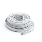 Perel 612273 rj12 modulaire de cable de connexion, longueur 8. 0 m, couleur blanc