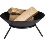 Perel - brasero, avec support, 3 pieds, rond, 26 x � 56 cm, fonte, noir