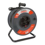 Perel enrouleur de cble, drouleur cble, rallonge lectrique, rallonge intrieure, 4 prises franaise, ...