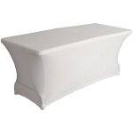 Housse extensible pour table rectangulaire - blanc
