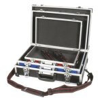 Mallette � outils, en set de 3 pi�ces, diff�rentes tailles, 3 couleurs, avec bandouli�re, verrouillage ...