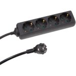 Perel multiprise 4 prises, bloc multiprise parafoudre, 4 prises lectrique schuko type f mise  la terre ...