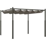 Pergola autoportante 3x3 m avec toit coulissant, pad magn�tique et colonnes de 8 cm r�sistantes aux uv ...