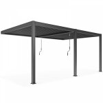 Pergola bioclimatique adoss�e aluminium 6 x 3 x 2. 5 m