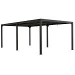 Habrita - pergola bioclimatique foresta per 3660 bi aluminium xxl 21, 52m2 coloris gris anthracite lames ...