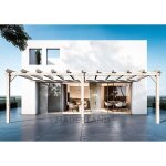 Maderland - pergola en bois adosse - modle sevilla - 800 x 400 cm