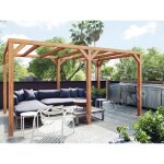 Maderland - pergola en bois autoportante - mod�le fuengirola - 300 x 300 cm