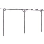 Vidaxl - pergola de jardin gris 400x40x205 cm bois de pin imprégné Vidaxl - pergola de jardin gris 400x40x205 cm bois de pin imprégné