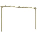 Vidaxl ? pergola de jardin en pin impr�gn� 360x200x60 cm ? r�sistante � la pourriture ? assemblage facile ...