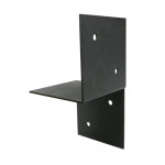 Pergola support mural noir pour poutres 9 x 9 cm droite - par