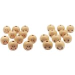 Perles en bois 40 pices couleur bois tte de poupe souriante perles en bois perles en vrac accessoires ...
