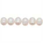 Perles d'eau douce nacr�es - blanc - 12 mm