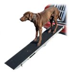 Petigi - rampe de chien escalier animal aluminium 122 x 38 cm voiture maison