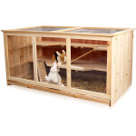 Melko - petit animal cage rongeur villa cage hamster cage souris en bois, 117 x 63 x 58 cm, y compris ...