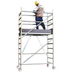 Petit �chafaudage roulant 1 plateau - hauteur maximale de travail 2. 84m - eurxhdp - 0
