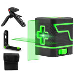 Petit niveau laser portable miniature, projecteur automatique � 2 lignes de lumi�re verte, comprend un ...