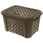 Petit panier arianna wengue avec couvercle modle angora