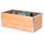 Mon petit potager - keyhole garden terrasse - carr potager - bois - 115cm x 61cm x 48cm