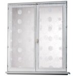 Petit voilage droit en organza brod de motifs lunaires blanc 80x160 cm