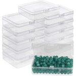 Petite boite de rangement plastique transparent avec couvercle � charni�re (lot de 12) - l11, 2 x l8, ...