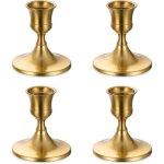 Petite chandelier bougeoir dor� - lot de 4 bougeoirs mariage m�tal d�coratifs pour bougies chandelles ...