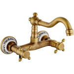 Robinet cuisine mural retro mitigeur de baignoire en laiton rotation 360� chaude et froide disponible ...