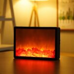 Petite lanterne de cheminée traditionnelle confortable, faite de lampe de table led de style charbon ... Petite lanterne de cheminée traditionnelle confortable, faite de lampe de table led de style charbon ...